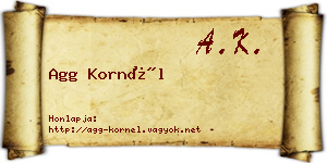 Agg Kornél névjegykártya
