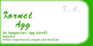 kornel agg business card