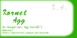 kornel agg business card